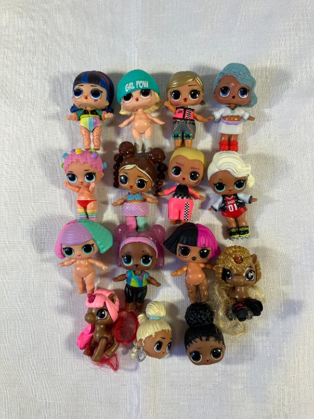 L.O.L. Surprise! Dolls & Pets Bundle, 11 Dolls, 2 Pets and 2 Heads, GUC